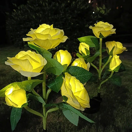 Solar Flower Lights for Garden with Timeless Floral Design | Durable Outdoor Décor for Enchanting Nighttime Glow