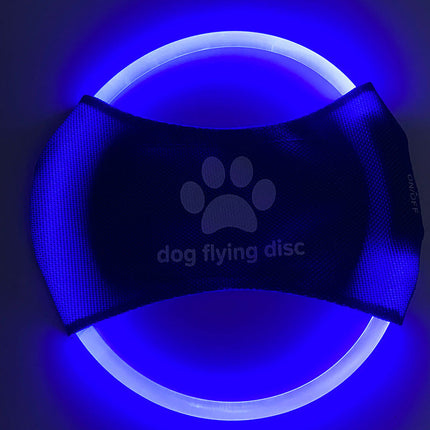 LED Dog Flying Disc with Rechargeable LED Lights | Interactive Toy for Day & Night Play
