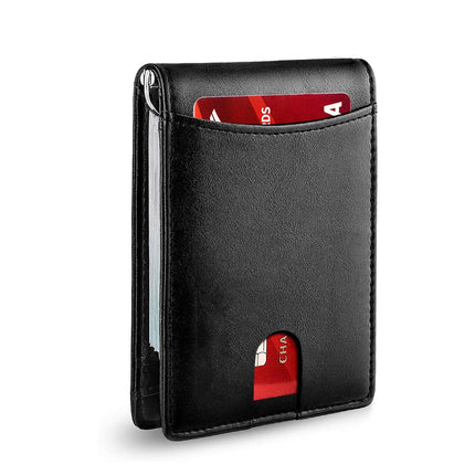 Mens Wallet, Slim Minimalist Wallet with RFID Blocking, Card Holder Wallets for Men with Space for 7 Cards and Cash