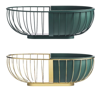 Wrought Iron Fruit Basket with Detachable Plate | Stylish Nordic Design for Organizing and Displaying Fruits and Vegetables