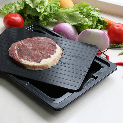 Quick Defrost Tray with Drip Tray for Rapid Thawing | Non-Toxic Kitchen Tool for Healthy Food Prep