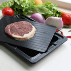 Quick Defrost Tray with Drip Tray for Rapid Thawing | Non-Toxic Kitchen Tool for Healthy Food Prep