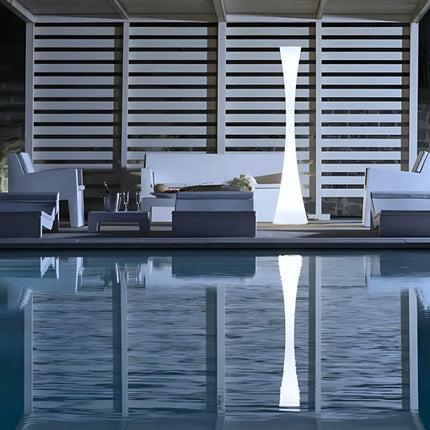 Weatherproof Floor Lamp with Hourglass Design & Remote Control | Versatile Illumination for Indoor and Outdoor Spaces
