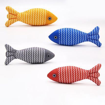 Burlap Fish Catnip Kicker Toy for Cats with Organic Catnip | Engaging Boredom Relief for Playful Kittens