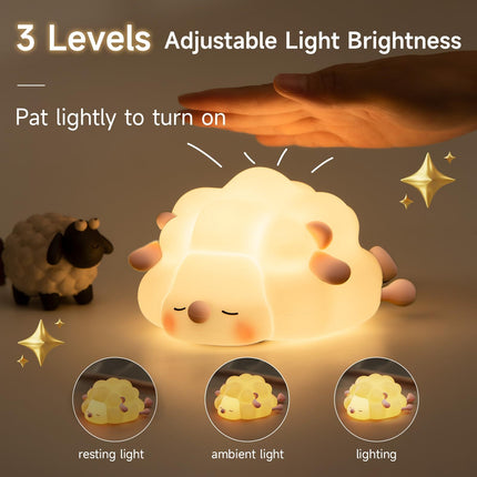 Rechargeable Silicone Sheep Night Light with Timer & Dimmer | Safe and Soft Companion for Peaceful Sleep