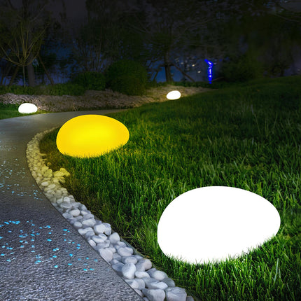 Cobblestone Garden Light with Remote Control | Weather-Resistant LED for Outdoor Ambiance