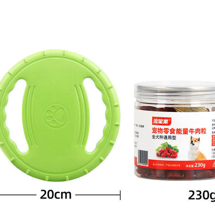 Plastic Dog Frisbee Training Set in Orange, Purple & Green | Durable Anti-Bite Toys for Interactive Play