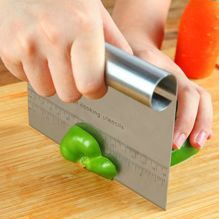 Stainless Steel Dough Scraper with Ergonomic Handle | Precision Cutting Tool for Professional Baking and Cooking