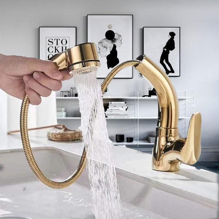 360 Pull-Out Shower Faucet with Adjustable Height & Dual Water Modes | Brass Shower Fixtures for Modern Bathrooms 6