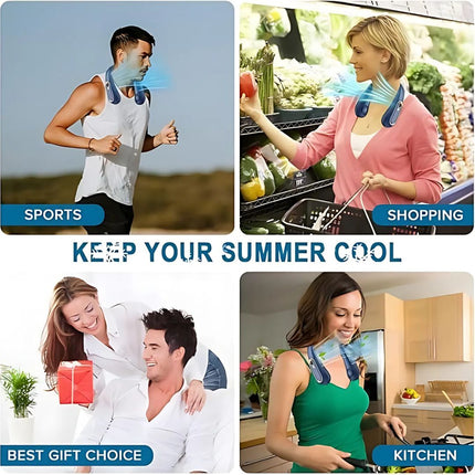 360° Bladeless Neck Fan | Portable Design with Adjustable Speeds for Instant Cooling Relief 4