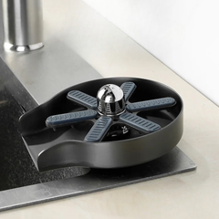 Glass Rinser for Kitchen Sink, 360 Rotating Cup Washer and Bottle Washer, Stainless Steel Kitchen Sink Accessories