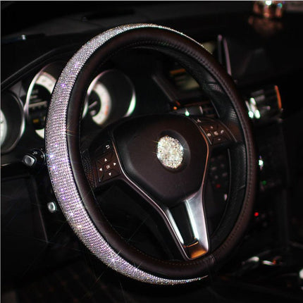 Cute Cartoon Leather Steering Wheel Cover for Most GM Models | Anti-Slip Design for Enhanced Comfort and Safety