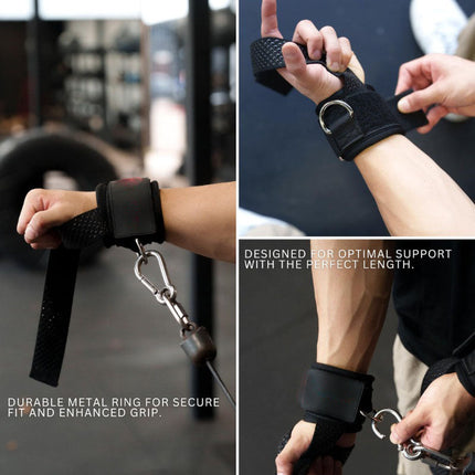Lifting Straps with D Ring, Wrist Straps for Weightlifting and Deadlift