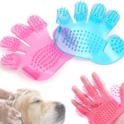 Pet Finger Grooming Brush with Soft Rubber Design | Adjustable Massaging Tool for Bathing and Daily Grooming