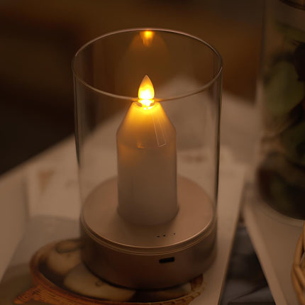 Hand Gesture Control Candle Glow Lamp with Warm White Light | Safe and Stylish Ambiance for Home and Special Occasions