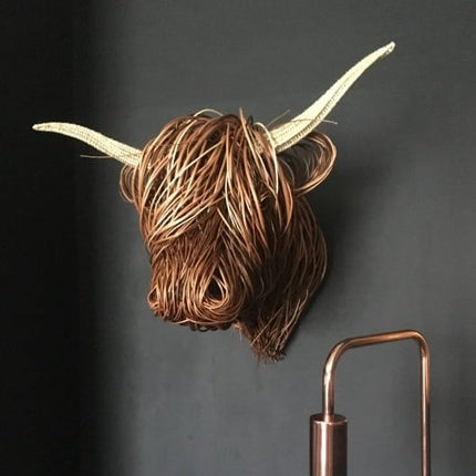 Highland Cow Wall Sculpture, 3D Wall Art Cow Head