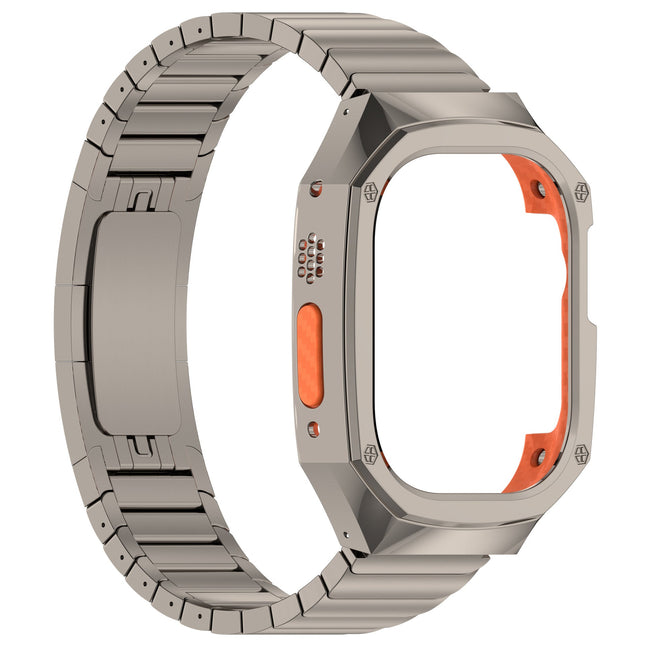 Stainless Steel Apple Watch Ultra Band for Ultra 2, Metal iWatch Band with Butterfly Buckle – image 6