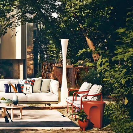 Weatherproof Floor Lamp with Hourglass Design & Remote Control | Versatile Illumination for Indoor and Outdoor Spaces