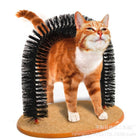 Cat Grooming Massage Brush with Scratching Pad & Plush Mouse Toy | Reduces Hair Loss and Hairballs for Happy Cats