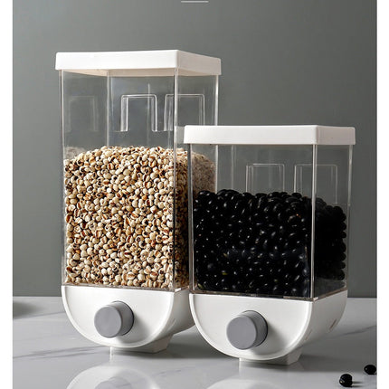 Airtight Grain Storage Container for Kitchen with Easy-Press Dispenser | Keeps Dry Foods Fresh and Organized