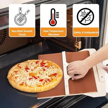 Wooden Pizza Peel with Beveled Edge, Pizza Paddle for Oven and Grill