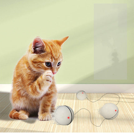 USB Rechargeable LED Cat Ball Toy with Natural Rolling Motion | Eco-Friendly Fun for Active Feline Playtime
