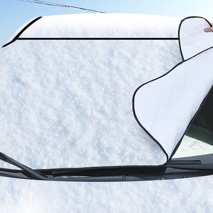 Aluminized Film Snow Block Windshield Cover with Anti-Theft Design | Winter Protection Against Ice and UV Rays