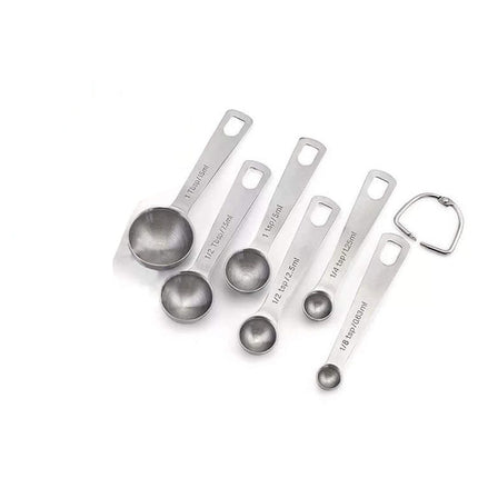 Stainless Steel Measuring Spoons Set with Engraved Measurements | Precise Kitchen Tools for Accurate Cooking