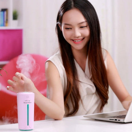 Color Humidifier Cup with 7 LED Lights | 230ml USB Essential Oil Diffuser for Home and Office