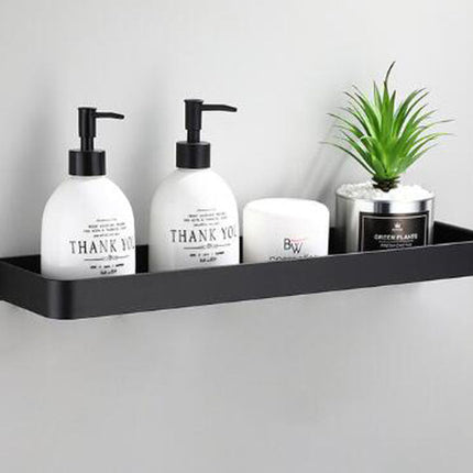 Black Aluminum Bathroom Towel Rack with Hooks, Bathroom Organizer for Towels – image 15