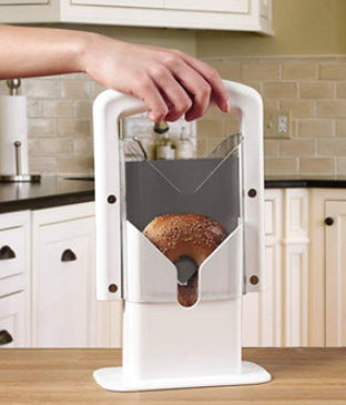 Bagel Guillotine Slicer with Safety Shields for Effortless Slicing | Perfect for Bagels, Muffins, and Rolls