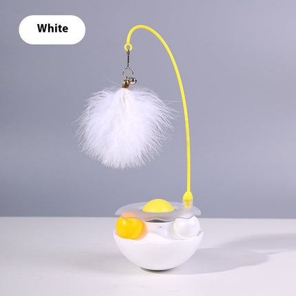Interactive Cat Toy with Feather and Bell for Self-Entertainment | Engaging Tumbler Design with Catnip