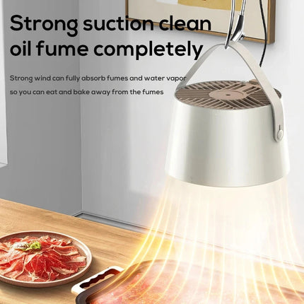 Portable Desktop Range Hood with USB Charging | Powerful Suction for Clean Cooking Fumes and Odors