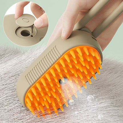 3-in-1 Pet Grooming Brush with Steam & Massage Function | Effortless De-Shedding for Healthier, Shinier Coats