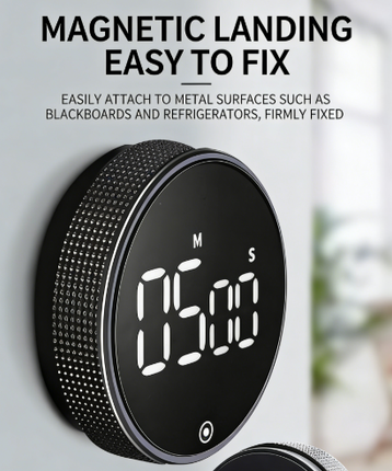 Digital Countdown Timer, Magnetic Digital Kitchen Timer with Rotary Dial – image 6