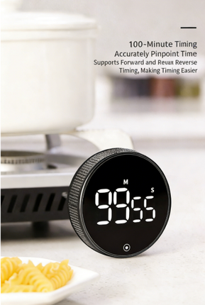 Digital Countdown Timer, Magnetic Digital Kitchen Timer with Rotary Dial – image 8