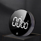 Digital Countdown Timer, Magnetic Digital Kitchen Timer with Rotary Dial, Egg Timer for Cooking and Baking