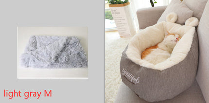 Cozy Warming Pet Bed with Soft Cotton Fabric | Versatile Sleeping Bag & Cushion for Cats and Dogs