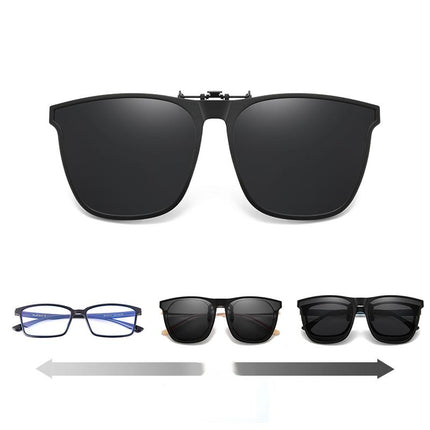 Polarized Clip On Sunglasses for Prescription Glasses, Flip Up Sunglasses UV400