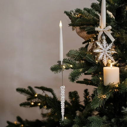 Flameless Christmas Tree Candles with Remote Control & Flickering Flame | Safe LED Ambience for Holiday Decor