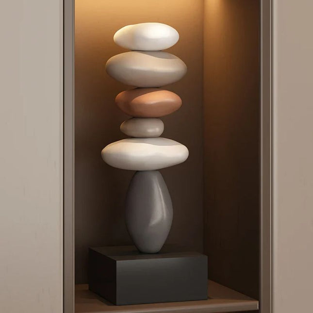 Abstract Sculpture for Living Room Decor, Modern Home Decor Resin Statue, Office Desk Decor for Meditation Spaces