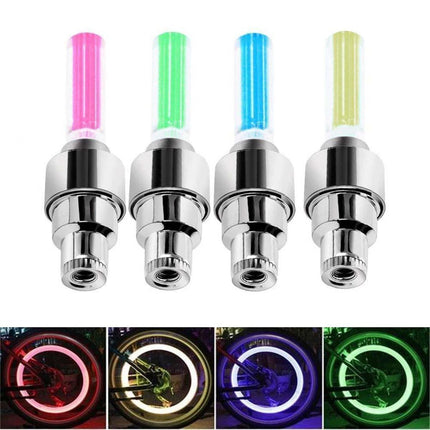 Tire Valve Caps with LED Light, Valve Cap Light for Car and Motorcycle