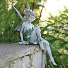 Sitting Fairy Garden Statue, Winged Fairy Garden Figurine, Resin Garden Decor for Yard and Patio, Housewarming Gift