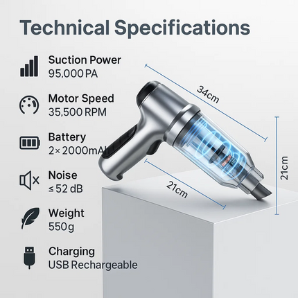 Handheld Vacuum with Blower and 6 Attachments – image 5