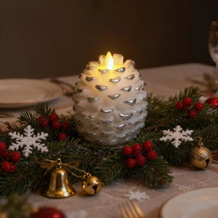 Flameless Pinecone Candles with Remote Control & Timer | Nature-Inspired Ambiance for Cozy Spaces