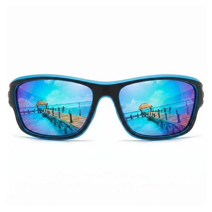 Polarized Sports Sunglasses, Scratch Resistant Wraparound Sunglasses 2 Pack