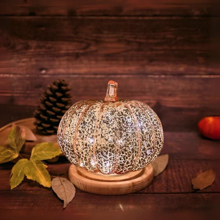 Hand-Blown Glass Lamp with Built-In Timer | Unique Artisanal Lighting for Cozy Atmospheres