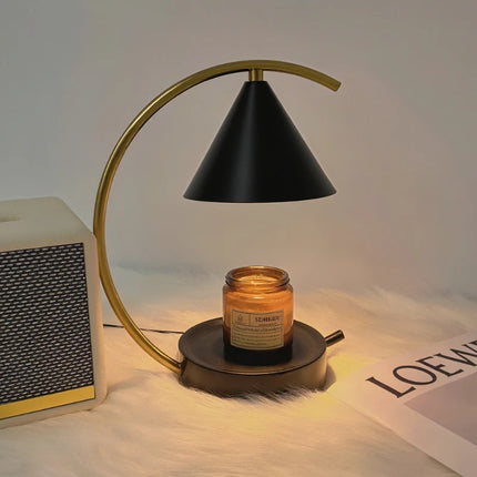 Dimmable Wax Warmer Lamp with Timer Function & Wood Base | Elegant Home Decor for Soothing Fragrance