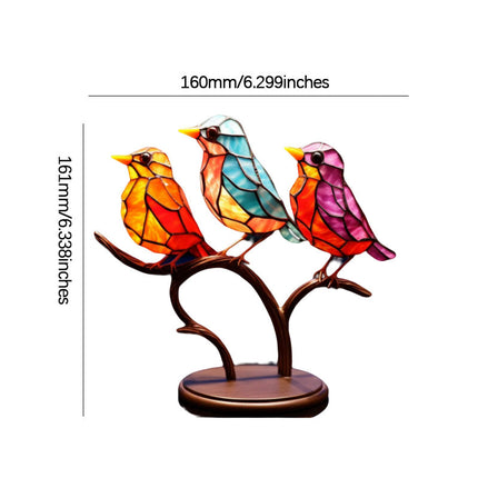 Bird Ornament on Branch, Living Room Decor for Shelf – image 6