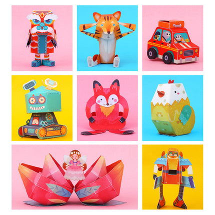 Origami Paper Kit with Folding Book, Arts and Crafts for Kids